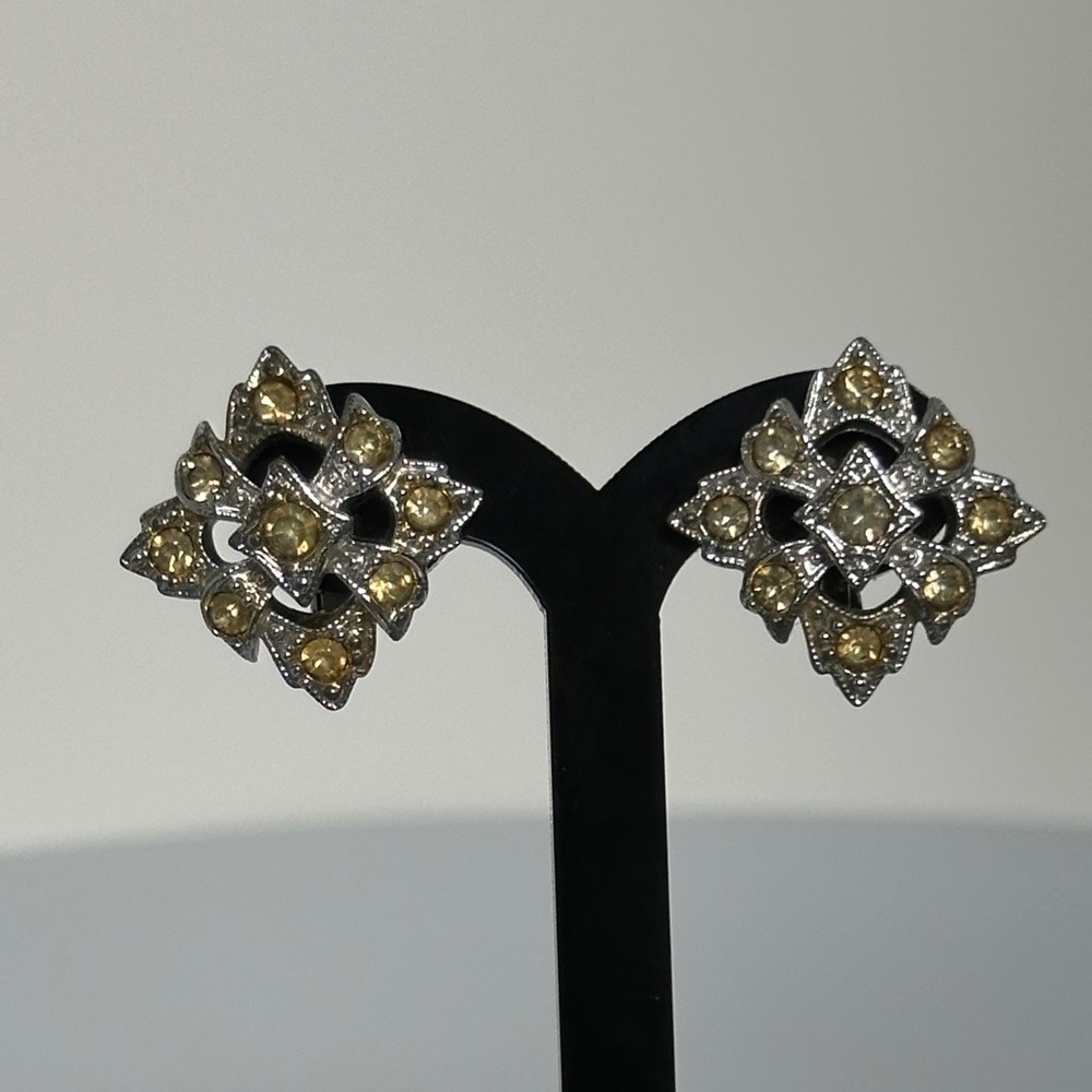 SARHA coventry Silver and Gold Stud Earrings